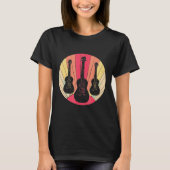 Guitar -  Retro Ukulele Guitar Uke Player T-shirt (Voorkant)