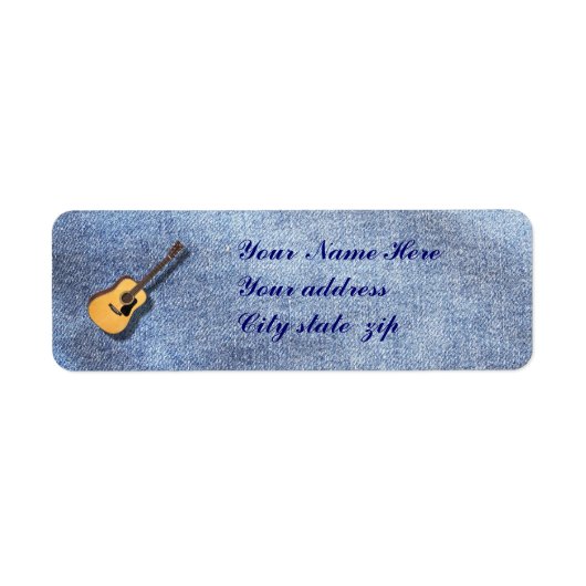 GUITAR-RETURN ADRES ETIKET (Voorkant)