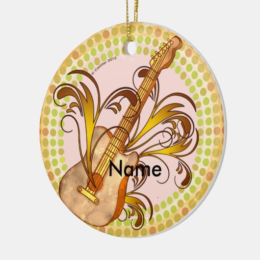 Guitar Rhythm Keramisch Ornament (Links)