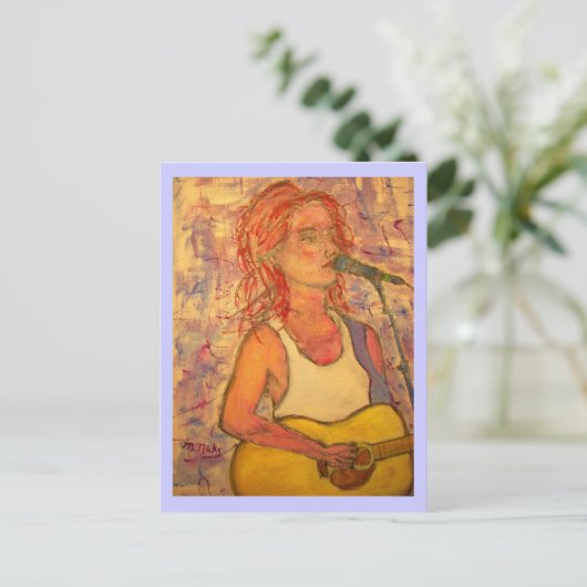 Guitar Road Briefkaart (Staand voorkant)