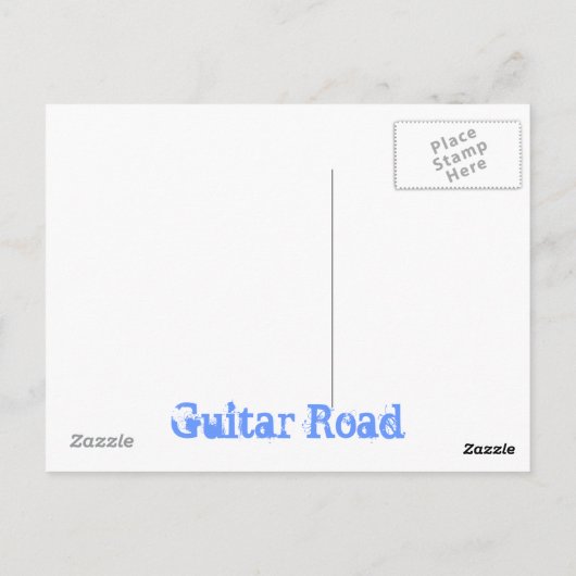 Guitar Road Briefkaart (Achterkant)