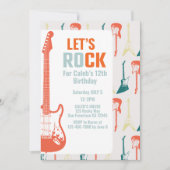 Guitar Rock en Roll Music Rockstar Birthday Kaart (Voorkant)