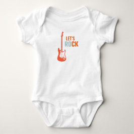 Guitar Rock en Roll Music Rockstar First Birthday Romper