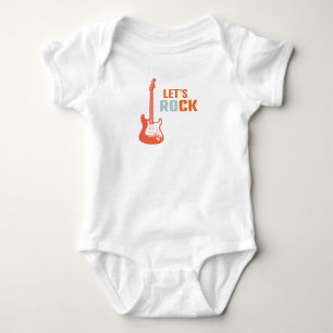 Guitar Rock en Roll Music Rockstar First Birthday Romper