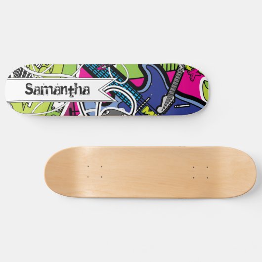Guitar Rock Music Star Comp Skateboard (Horizontaal)