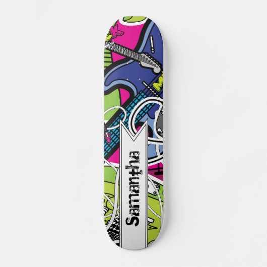 Guitar Rock Music Star Comp Skateboard (Voorkant)