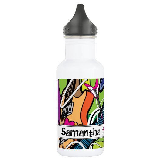 Guitar Rock Music Star Grunge 32. oz. Waterfles (Links)
