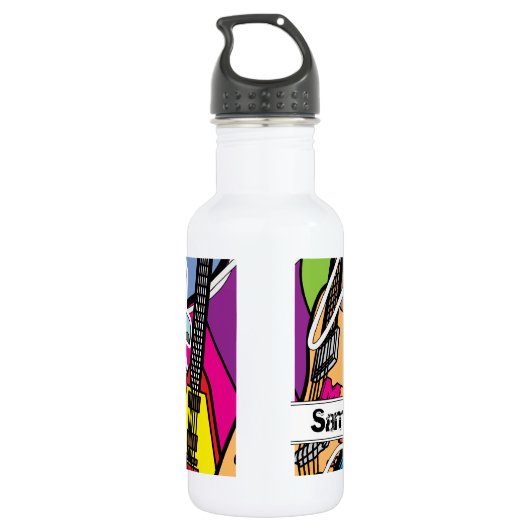 Guitar Rock Music Star Grunge 32. oz. Waterfles (Achterkant)