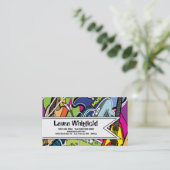 Guitar Rock Music Star Grunge Grafit Visitekaartje (Staand voorkant)