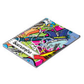 Guitar Rock Music Star Grunge Spiral Notitieboek (Linkerzijde)