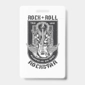 Guitar Rock-ontwerp Badge (Achterkant)