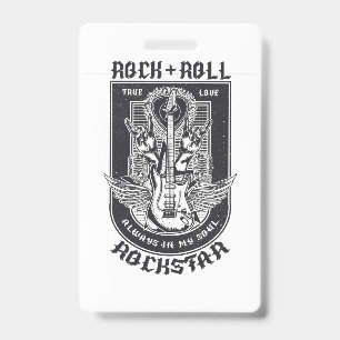 Guitar Rock-ontwerp Badge