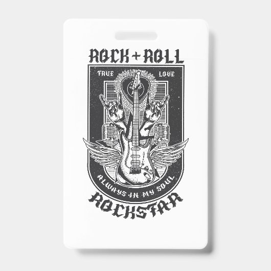 Guitar Rock-ontwerp Badge (Voorzijde)