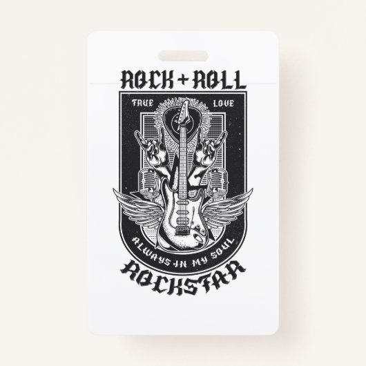 Guitar Rock-ontwerp Badge (Voorkant)