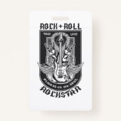 Guitar Rock-ontwerp Badge (Achterkant)