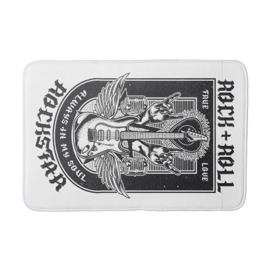 Guitar Rock-ontwerp Badmat (Voorkant)
