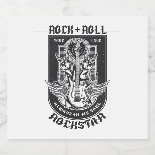 Guitar Rock-ontwerp Bier Etiket (Enkel label)