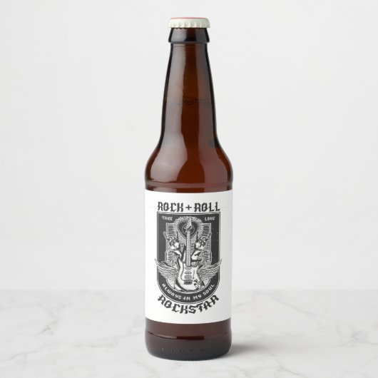 Guitar Rock-ontwerp Bier Etiket (Voorkant)