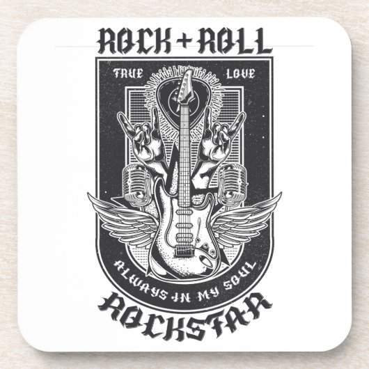 Guitar Rock-ontwerp Bier Onderzetter (Voorkant)