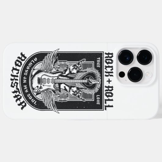 Guitar Rock-ontwerp Case-Mate iPhone Case (Achterkant (horizontaal))
