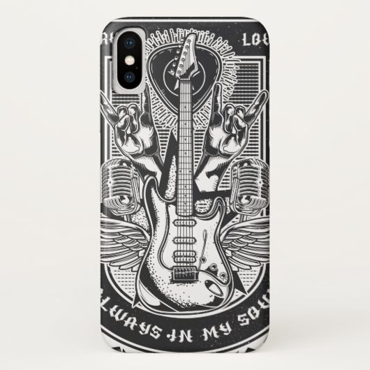 Guitar Rock-ontwerp Case-Mate iPhone Case (Achterkant)