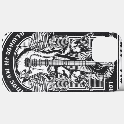 Guitar Rock-ontwerp Case-Mate iPhone Case (Achterkant (horizontaal))