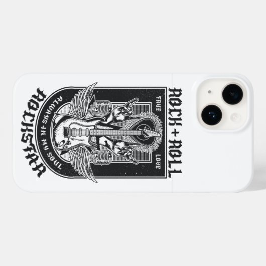 Guitar Rock-ontwerp Case-Mate iPhone Case (Achterkant (horizontaal))