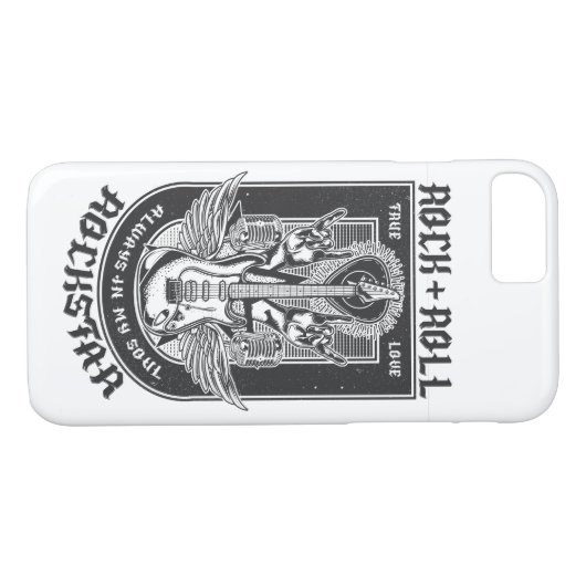 Guitar Rock-ontwerp Case-Mate iPhone Case (Achterkant (Horizontaal))