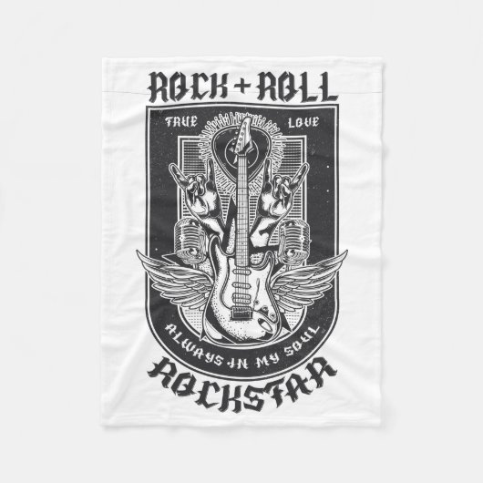 Guitar Rock-ontwerp Fleece Deken (Voorkant)