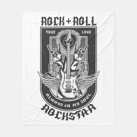 Guitar Rock-ontwerp Fleece Deken (Voorkant)