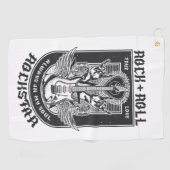 Guitar Rock-ontwerp Golfhanddoek (Horizontaal)