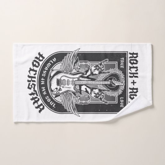 Guitar Rock-ontwerp Handdoek (Handdoek)
