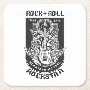 Guitar Rock-ontwerp Kartonnen Onderzetters