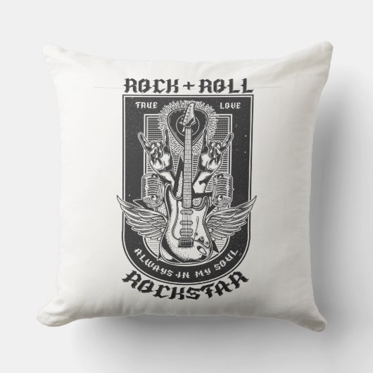 Guitar Rock-ontwerp Kussen (Voorkant)