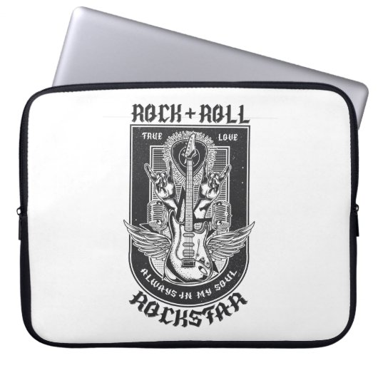 Guitar Rock-ontwerp Laptop Sleeve (Voorkant)
