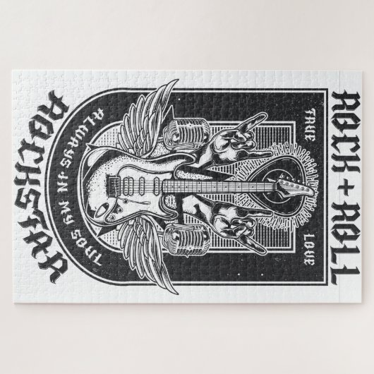Guitar Rock-ontwerp Legpuzzel (Horizontaal)