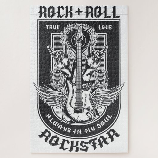 Guitar Rock-ontwerp Legpuzzel (Verticaal)