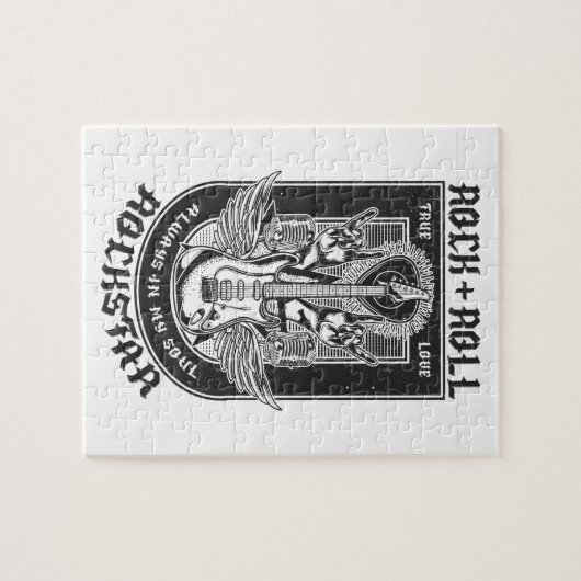 Guitar Rock-ontwerp Legpuzzel (Horizontaal)