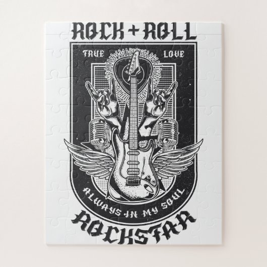 Guitar Rock-ontwerp Legpuzzel (Verticaal)