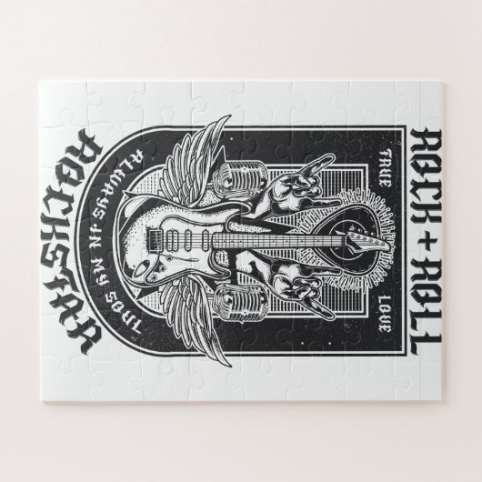 Guitar Rock-ontwerp Legpuzzel (Horizontaal)