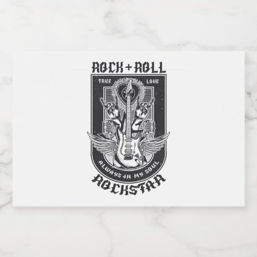 Guitar Rock-ontwerp Likeurfles Etiket (Enkel label)