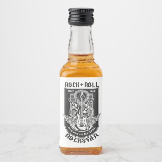 Guitar Rock-ontwerp Likeurfles Etiket (Voorkant)