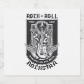 Guitar Rock-ontwerp Likeurfles Etiket (Enkel label)
