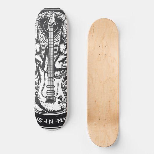 Guitar Rock-ontwerp Persoonlijk Skateboard (Voorkant)