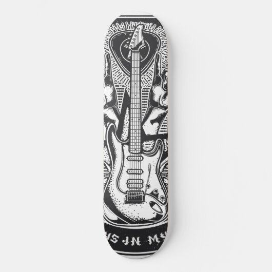 Guitar Rock-ontwerp Persoonlijk Skateboard (Voorkant)