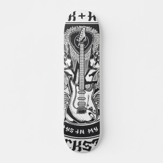 Guitar Rock-ontwerp Persoonlijk Skateboard (Voorkant)
