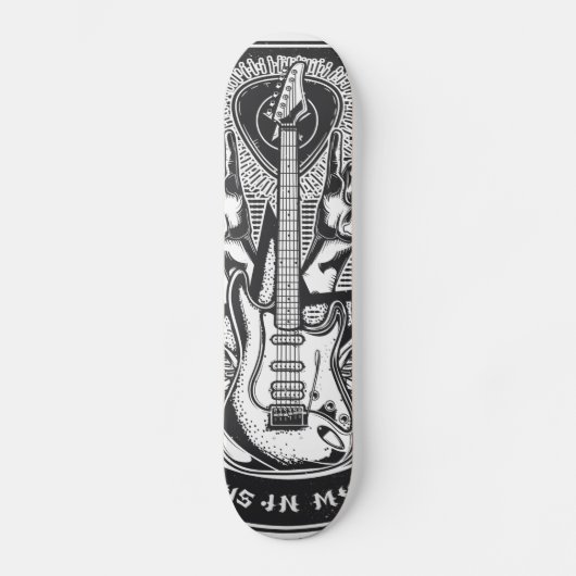 Guitar Rock-ontwerp Persoonlijk Skateboard (Voorkant)