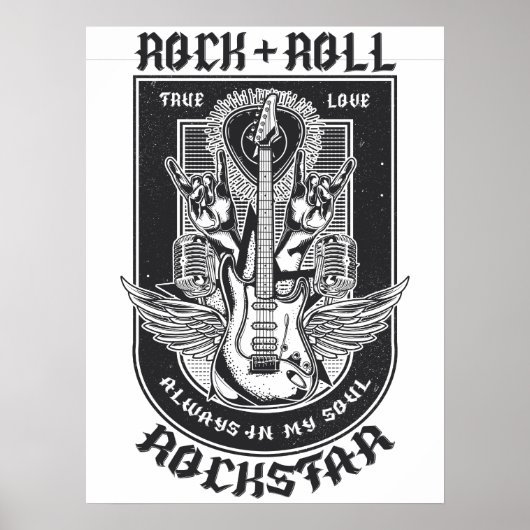 Guitar Rock-ontwerp Poster (Voorkant)
