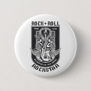Guitar Rock-ontwerp Ronde Button 5,7 Cm