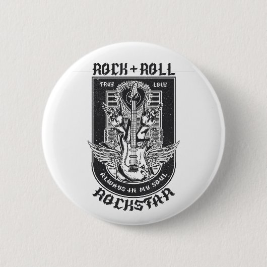 Guitar Rock-ontwerp Ronde Button 5,7 Cm (Voorkant)